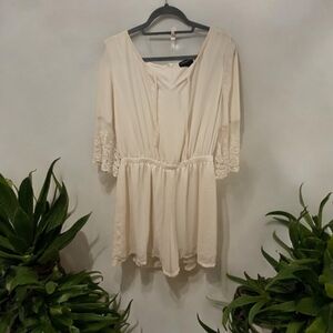 Lane Bryant off white shorts jumper nwot